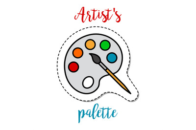 Fashion patch element Artists palette