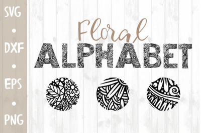 Craft floral alphabet