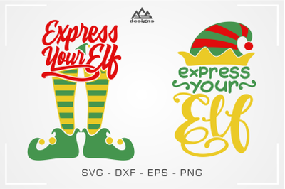 Express Your Elf Christmas Elf Svg Design