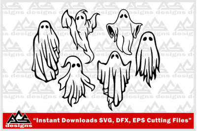 Ghost Packs Halloween  Svg Design