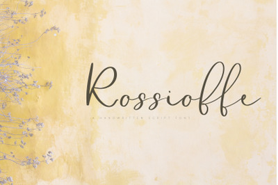 Rossioffe, handwritten script font