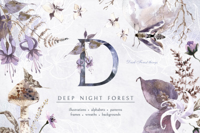Deep Night Forest graphic kit.