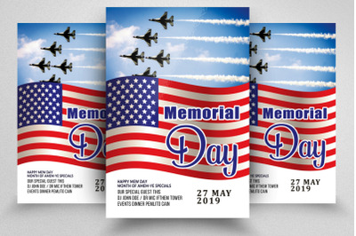 Memorial Day Remember Event Flyer Template