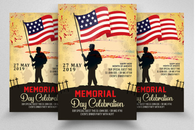 Memorial Day Event Celebration Flyer