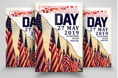 Memorial Day Remember Event Flyer Template