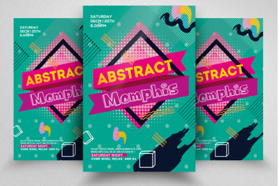 Abstract Memphis Style Flyer Template