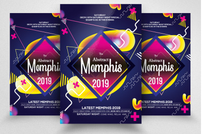 Memphis Electro Party Flyer Template