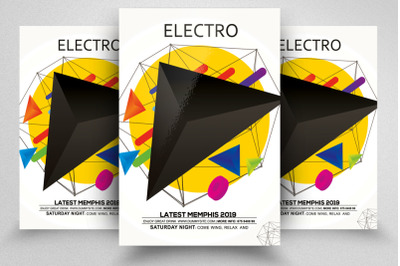 Abstract Electro Flyer Template