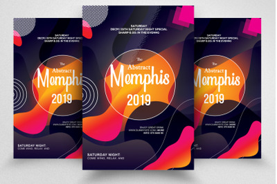 Abstract Memphis Style Flyer Template