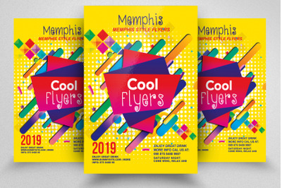 Abstract Memphis Flyer/Poster Template