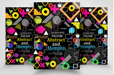 Abstract Memphis Style Flyer Template