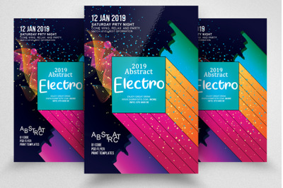 Electro Futuristic Abstract Flyer