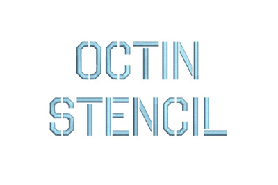 Octin Stencil 15 sizes embroidery font (RLA)