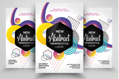 Abstract Memphis Flyer / Poster Template