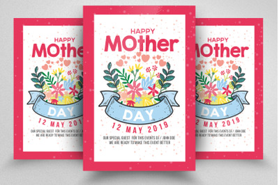 Mothers Day Celebration Flyer template