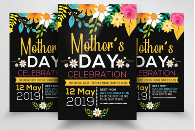 Mothers Day Celebration Flyer template