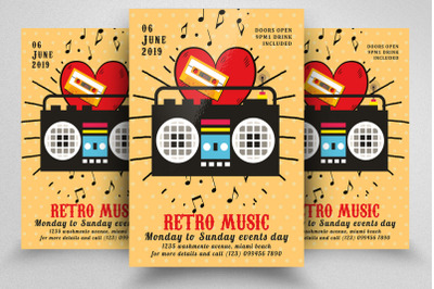 Retro Vintage Music Night Flyer