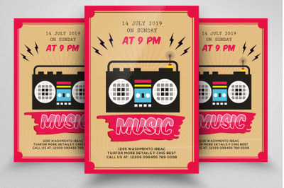 Music Party Night Flyer Template