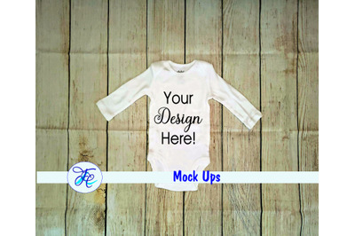 Baby Long Sleeve Onesie Mock Ups