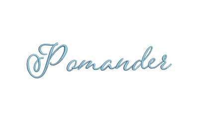 Pomander 15 sizes embroidery font