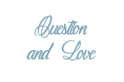 Question and Love 15 sizes embroidery font