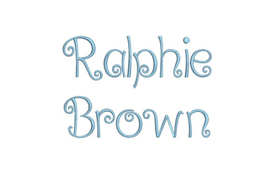 Ralphie Brown 15 sizes embroidery font