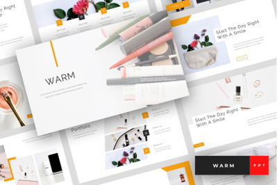 Warm - A Beauty and Cosmetics PowerPoint Presentation Template