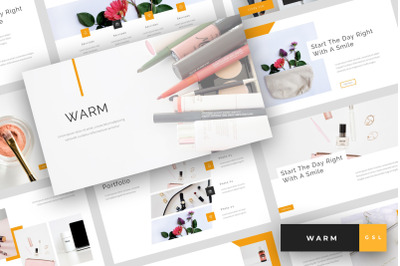 Warm - A Beauty and Cosmetics Google Slides Template