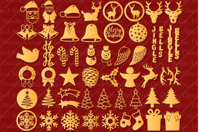 51 Earring SVG Christmas Bundle, Pendant Template SVG.