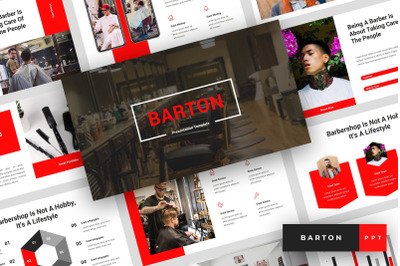 Barton - Barbershop PowerPoint Template