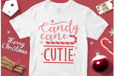 Candy Cane Cutie - funny christmas quotes svg