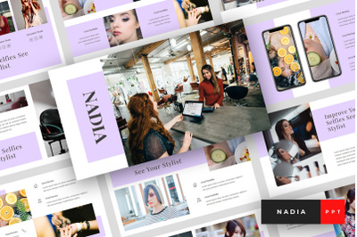 Nadia - Hair Salon PowerPoint Template