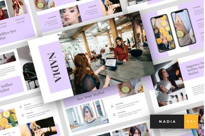 Nadia - Hair Salon Google Slides Template