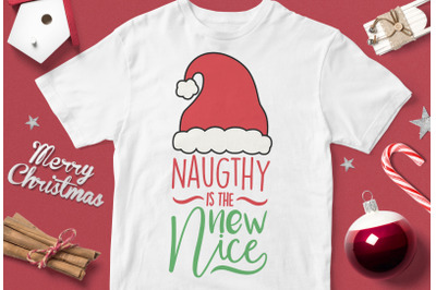 Naugthy Is The New Nice - funny christmas quotes svg