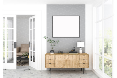 Interior scene - artwork background - frame mockup