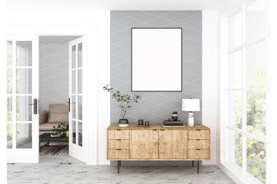 Interior scene - artwork background - frame mockup