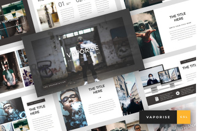 Vaporise - Vape &amp; Vapor Google Slides Template