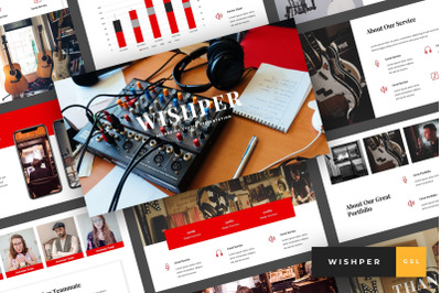 Whisper - Recording Studio Google Slides Template