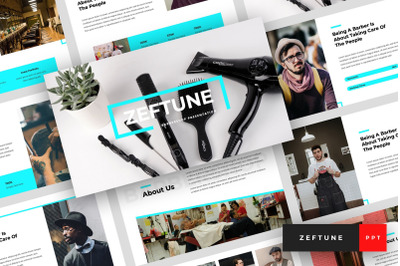 Zeftune - Barbershop PowerPoint Template