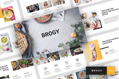 Brogy - Food &amp; Beverages Google Slides Template