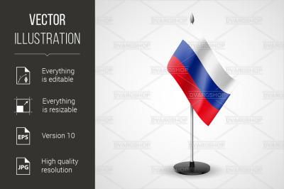 Table flag of Russian Federation