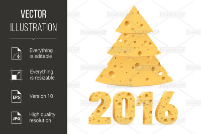 Cheese New Year symbols