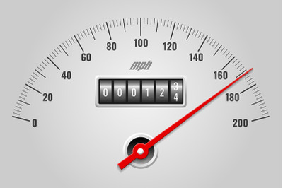 Car Speedometer Dashboard. Vector illustration.