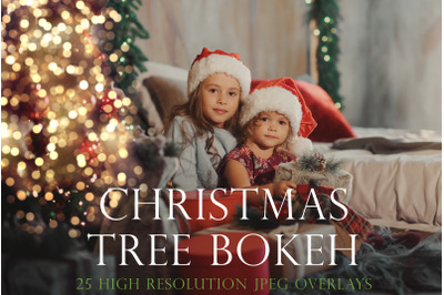 Christmas tree bokeh overlays