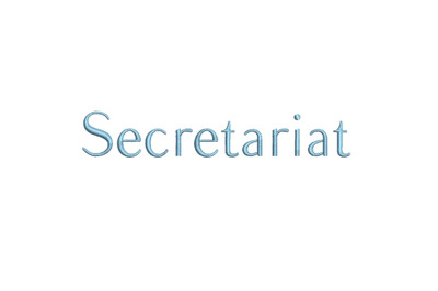 Secretariat 15 sizes embroidery font