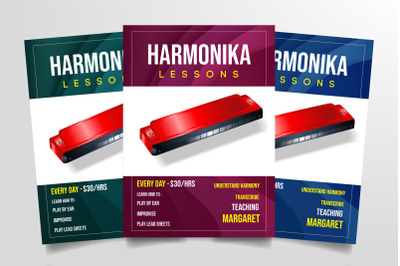 Harmonica Lessons Flyer Template