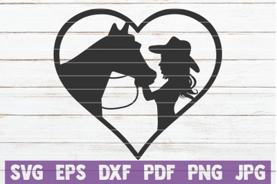 Heart Cowgirl SVG Cut File