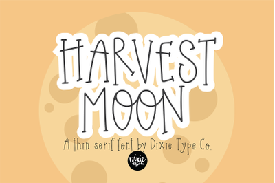 HARVEST MOON Thin Serif Font