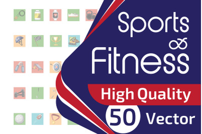 50x Sport and Fitness icon collection