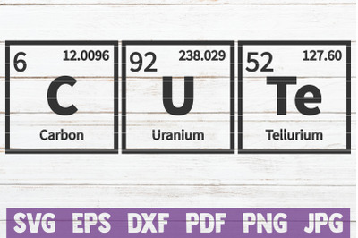 Cute Periodic Table SVG Cut File